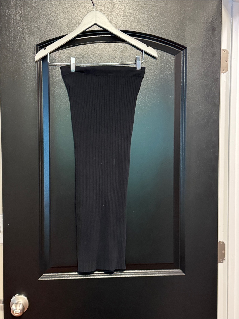 Forever 21 Black Ribbed Knit Pencil Skirt
